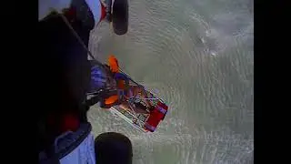 A Coast Guard MH-60T Jayhawk helicopter crew rescue 3 boaters off Playa Escondida