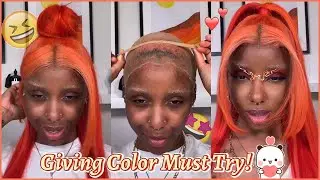🍊WIG TRANSFORMATION: PERFECT GINGER ORANGE WIG SLAY + GLAM MAKE UP LOOK FT.#ULAHAIR WHOLESALE