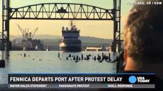 Dramatic end to #ShellNo protesters dangling from bridge