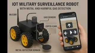 HVS-3511. IOT military surveillance Robot with metal and harmful Gas detection#esp32cam #MQ-9