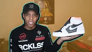 AIR JORDAN 1 NEUTRAL GREY HYPER CRIMSON UNBOXING/REVIEW