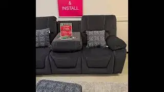 Airedale Recliner Sofas Dark Grey Fabric #sale #sofa #deals