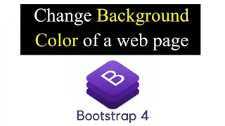 How to Change Background Color of a web page with Bootstrap