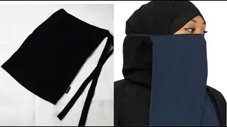 Niqab | ✅Single nose piece cutting and stitching/ Half nose piece tutorial/ How to stitch half niqab