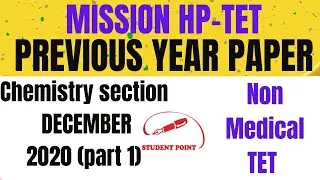 Hptet non-medical previous year paper Dec -2020  (part 1) chemistry- 15 qus