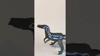 #jurassicworld blue velociraptor small figure Papercraft for aibo #dinosaur #music #dog #toys
