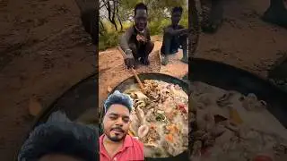 अफ्रीकन लोगों का खाना African adivasi and his food 😱 #funny #views #trend #viral #trending #comedy