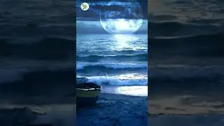 Meditation with Blue Night and Gentle Waves - Relaxing Sleep Music, Deep Sleep Music