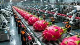 Inside a Modern Dragon Fruit Sorting & Packaging Factory Full Processing from Fresh Fruit to Export