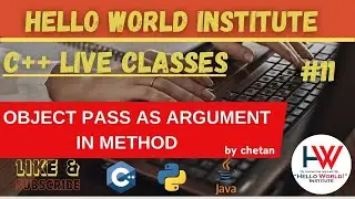 object pass as argument in method in cpp language ||  @helloworld_institute