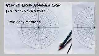 How to draw Perfect Mandala Basic Grid #mandalaart #mandalagrid #howtodrawmandala #easymandalaart
