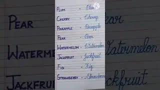 Fruit Names in Cursive Writing #handwriting #kindergarten #cursivewriting #cursive #cursiveletters