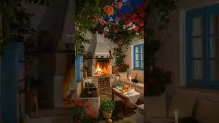 🌙🔥🌺 A Peaceful Courtyard Under the Moonlight 🌿🔥🌙