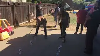 Swinging BALLS! Family fun at Burrito Bob's B-Day Party.