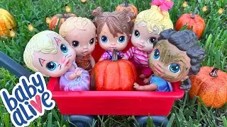 НОВЫЕ куклы Baby Alive для жизни в кроватке. Послеобеденная рутина 🎃 тыквенная грядка и веселье о...