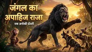 जंगल का अपाहिज राजा 😭 | Hindi Cartoon Kahani / Hindi Moral Story