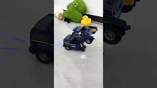 Transforming Robot Police Car for Kids | Race Car to Robot with Light & Bump and Go Action