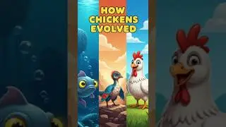 How Chickens Evolved 🦖➡️🐓 | #shorts  #evolution  #chicken  #aitransformation