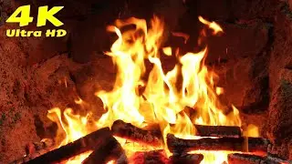 🔥 Fireplace Ambience Cozy Winter Nights. Fireplace Sounds Winter Dreams.Winter Fireplace White Noise