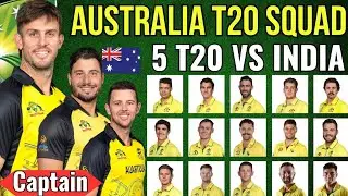Australia squad against India announced : Australia T20 Squad against India