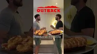 Lower calorie swaps at Outback Steakhouse! With high protein!! #caloriedeficit