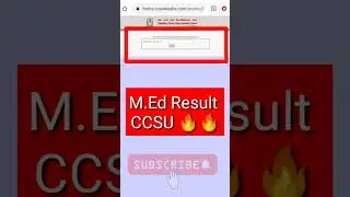 M.Ed Result Declared🔥Check Now#shorts #viral#entranceexam #ccsu#m.ed#ccsuniversity#entrance#ccs##med