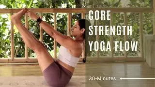 30-Min Core Strength Yoga Flow | Full Body Vinyasa Workout by the Beach (All Levels)