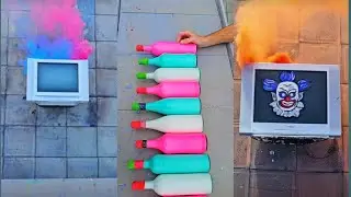 Breaking Glass Bottle 🍾⚡🔥Crushing Crunchy And Soft thing !