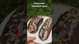 Homemade ￼ chocolate tacos 🌮😊#youtube #shorts #Chocolatetacos #homemade #viralshort