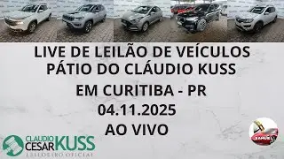 LIVE DE LEIL&Atilde;O DE VE&Iacute;CULOS NO P&Aacute;TIO DO CL&Aacute;UDIO KUSS  DIA 04.11.25