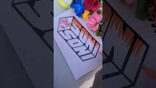 3d ❤️ soni name cutting letter box marker pen writing art ✍️#shorts #3dnameart #soniname