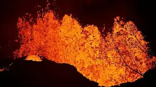 Lawa tryska z wulkanu Kilauea na Hawajach w najnowszym epizodzie aktywności