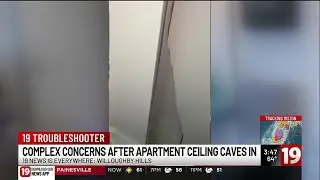 Willoughby Hills Apartment ceiling caves in, displacing mother and son