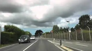 Driving On Rue Saint Pierre & Avenue Pierre Marzin, 22300 Lannion, Brittany, France 12th August 2013