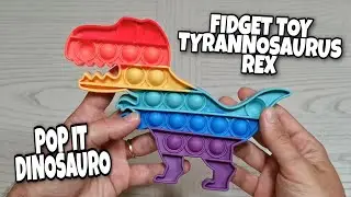 POP IT DINOSAURO FIDGET TOY #ASMR ANTISTRESS TYRANNOSAURUS REX 🦖🌈 [Unboxing Giocattolo Sensoriale]