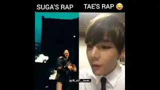 I'm dying to laugh😂when I hear V's rap did you notice his face reaction 😂 so funny#bighit#OT7 .