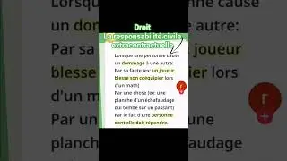 Responsabilit&eacute; civile extracontractuelle