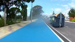 voie cyclable bleue