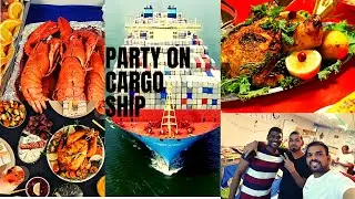Christmas 🥳 party celebration on cargo ship #merchantnavy #merchant marine #party #maersk #lifeatsea