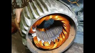Motor coil winding, three phase motor winding, Star Delta connection, 36 slote, 1400 rpm