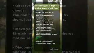 How To Calm Your Mind Fast 🧠⚡️ | Psychologist-Approved Techniques That Work #short #psychologyfacts