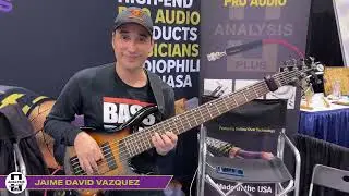 Jaime David Vazquez at the Analysis Plus 2024 NAMM Show Booth