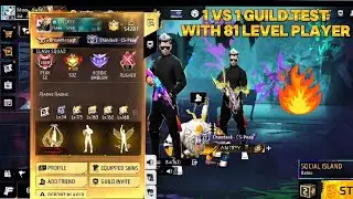 🔥 Free Fire 1v1 Guild Test with Social island random 81 level player