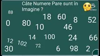 Care Numere Pare sunt &icirc;n Imagine ? Test Rapid de Inteligenta doar cei deștepți răspund Repede!
