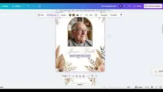 Demo Video for Editing Funeral Sign Template in Canva