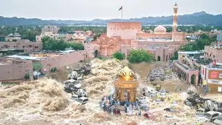 First devastating flash flood in Oman desert - Nizwa, Rustaq, Muscat