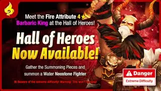 Summoners War - Hall Of Heros Fire Barbaric King B1, B2