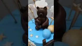 butterscotch cake sugar paste design short video#cake #music #fondant design