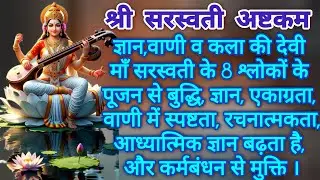 श्री सरस्वती अष्टकम #SriSaraswatiAshtakam  #वसंतपंचमी पूजन #VidyaMantra #सरस्वतीपूजा #StudentsMantra