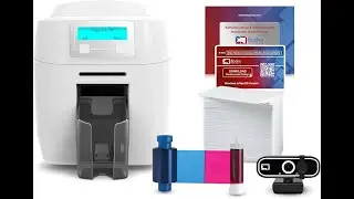 Bodno Magicard 300 Dual-Sided ID Card Printer &ndash; Pro Quality with Complete Supplies & ID Software